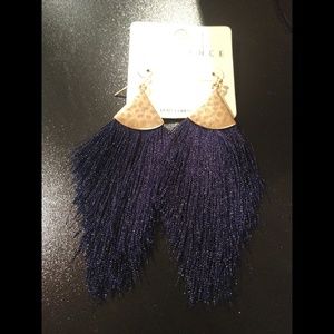 🆕 Navy fringe earrings